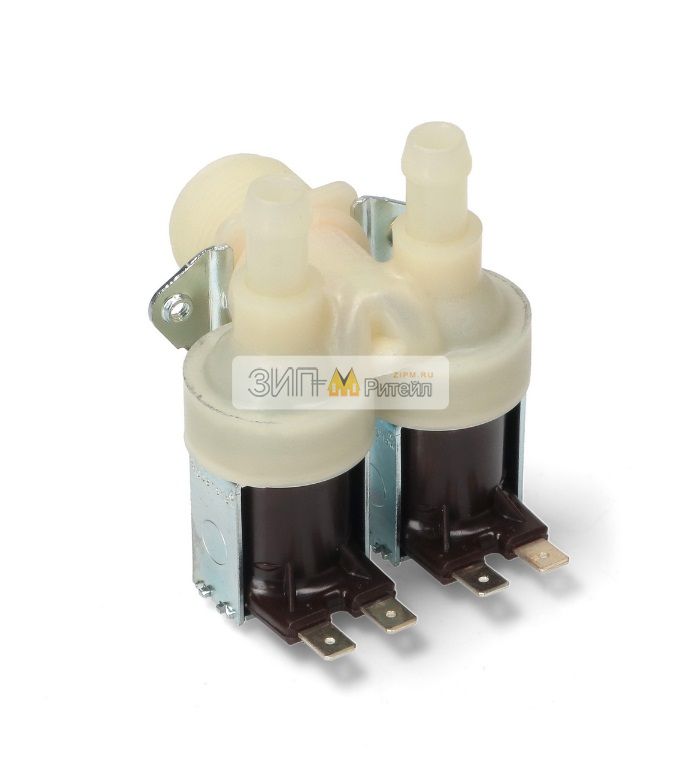Электроклапан (КЭН) подачи воды универсальный (2x90 / 220V / конт. раздельные) для стиральных машин