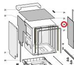 Уплотнительная резинка двери для посудомоечной машины Indesit (Индезит), Ariston (Аристон)
