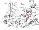 Уплотнительная резинка сливного насоса для посудомоечной машины Bosch (Бош), Siemens (Сименс)